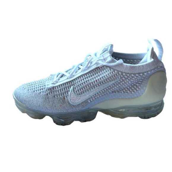 Nike Air VaporMax 2021 Flyknit White Pure Platinum Women's Size 9 Running Shoes - Picture 4 of 9